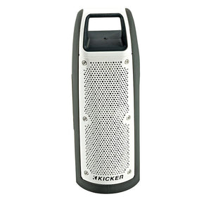 Kicker Bullfrog Bluetooth Speaker Gray/White Waterproof 360 Degree Sound