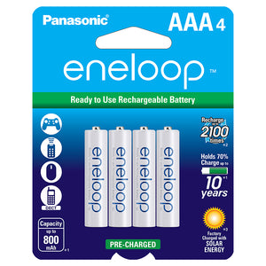 Panasonic Eneloop "AAA" Rechargable Batteries (4-Pack)