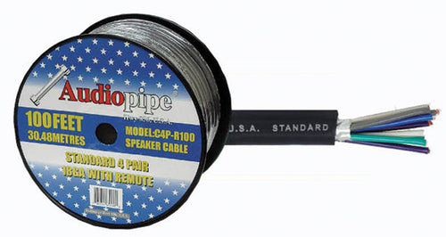 SPEED CABLE AUDIOPIPE 100' 9 WIRE; 4PR. SPKRS + REMOTE