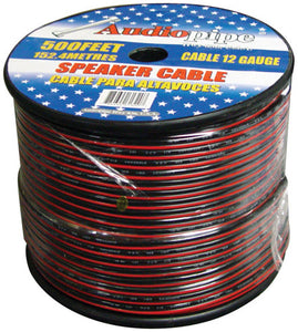 SPEAKER CABLE 12GA. 500' AUDIOPIPE;RED + BLACK