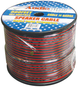 SPEAKER CABLE 16 GA. 1000' AUDIOPIPE; RED + BLACK