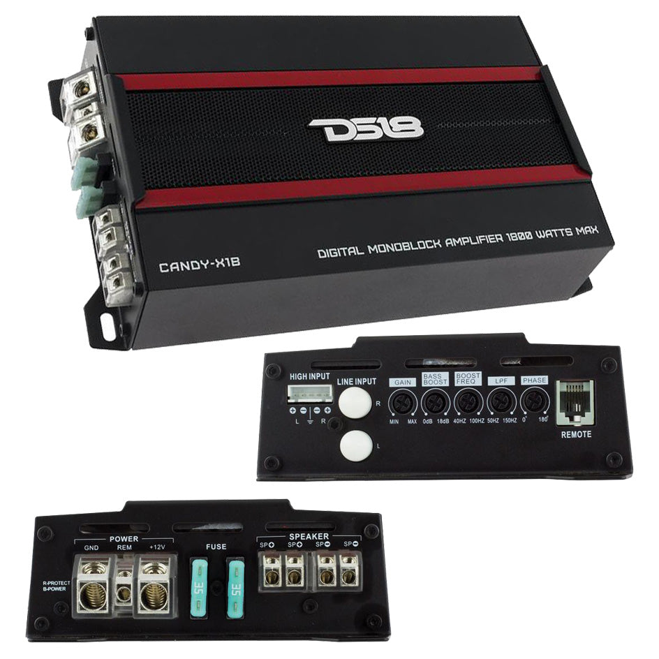 DS18 CANDY Compact Class D Monoblock Amplifier 1800 Watts