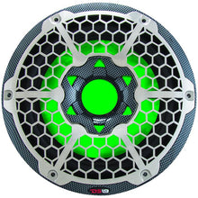 DS18 HYDRO 10" Marine Subwoofer with Integrated RGB Lights 600 Watts Carbon Fiber (Each)