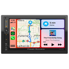 Power Acoustik 7” Double DIN Fixed Face Touchscreen Mechless Receiver with Bluetooth Apple Car Pla