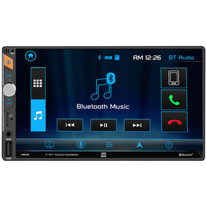 Dual 7" LCD Mechless Double Din BT USB/Micro SD Backup Cam Input