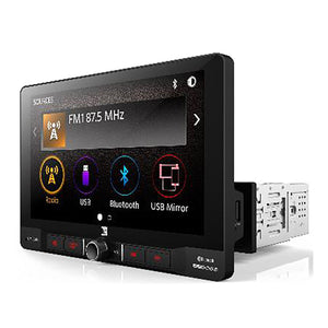 Dual 9" Mechless Mirroring Bluetooth AV Single Din Receiver USB Mirroring for Android & AppleAM/FM