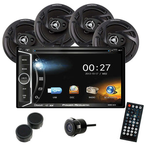 Power Acoustik Combo - Ddin DVD Player with Camera (4) 6.5" Speakers (2) Tweeters