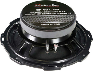American Bass Godfather 10" Mid-Range 1000 Watts Max 4 ohm