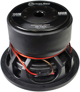American Bass Godfather 15" 400 oz Magnet 4" Voice Coil Dual 1 ohm