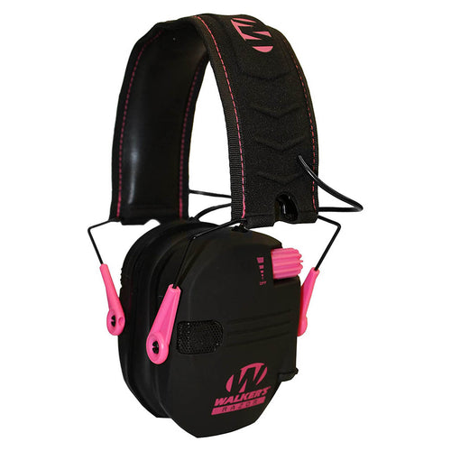 Walker's RAZOR SLIM ELECTRONIC MUFF - BLACK w/PINK ACCENT