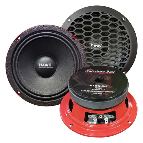 American Bass Hawk 6.5″ Midrange Speaker 500W Max 4 Ohm