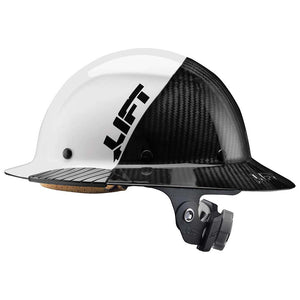 Lift Safety DAX Carbon Fiber Full Brim 50-50 White/Black