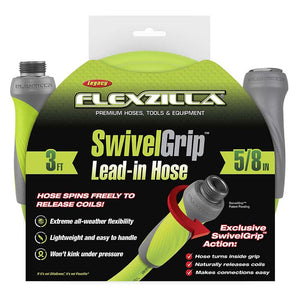 Flexzilla SwivelGrip Garden Lead in Hose 5/8in x 3ft 3/4in   11 1/2 GHT Fittings