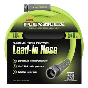 Flexzilla Swivel Grip Garden Lead-in Hose 5/8" x 10' 3/4" - 11 1/2 GHT Fittings 6-Piece