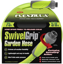 Flexzilla SwivelGrip Garden Hose 5/8in x 75ft 3/4in   11 1/2 GHT Fittings