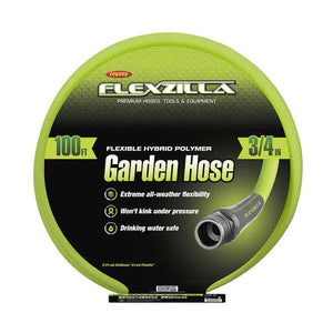 Flexzilla Garden Hose 3/4in x 100ft 3/4in   11 1/2 GHT Fittings