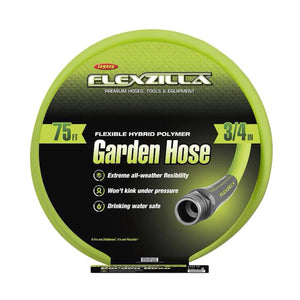 Flexzilla Garden Hose 3/4in x 75ft 3/4in   11 1/2 GHT Fittings