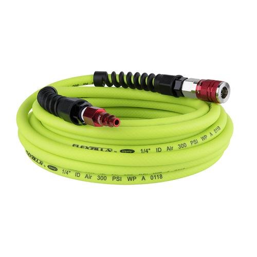 Flexzilla Pro Air Hose 1/4in x 25ft w/ ColorConnex Coupler  Plug Type D Red