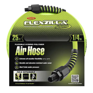 Flexzilla Pro Air Hose 1/4in x 25ft 1/4in MNPT Fittings
