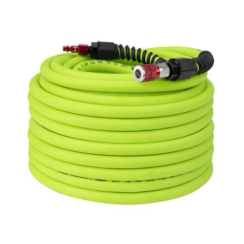 Flexzilla Pro Air Hose 3/8in x 100ft w/ ColorConnex Coupler  Plug Type D Red