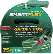 SmartFlex Garden Hose 5/8in x 75ft 3/4in   11 1/2 GHT Fittings