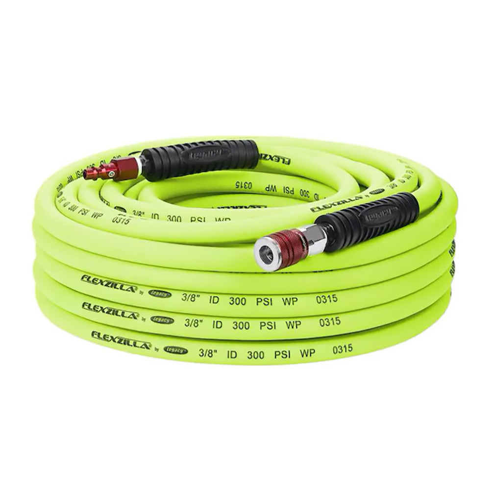 Flexzilla Air Hose 3/8in x 50ft w/ ColorConnex Coupler  Plug Type D Red
