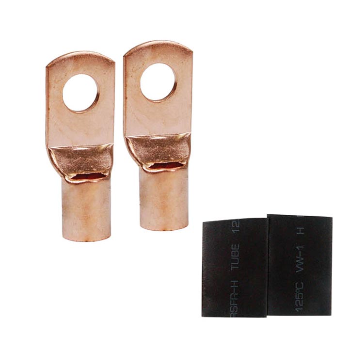 Nippon 4 gauge copper ring tongue terminal #1/4
