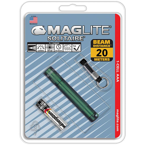 Maglite Solitaire LED 1-Cell AAA Key Chain Flashlight - Dark Green