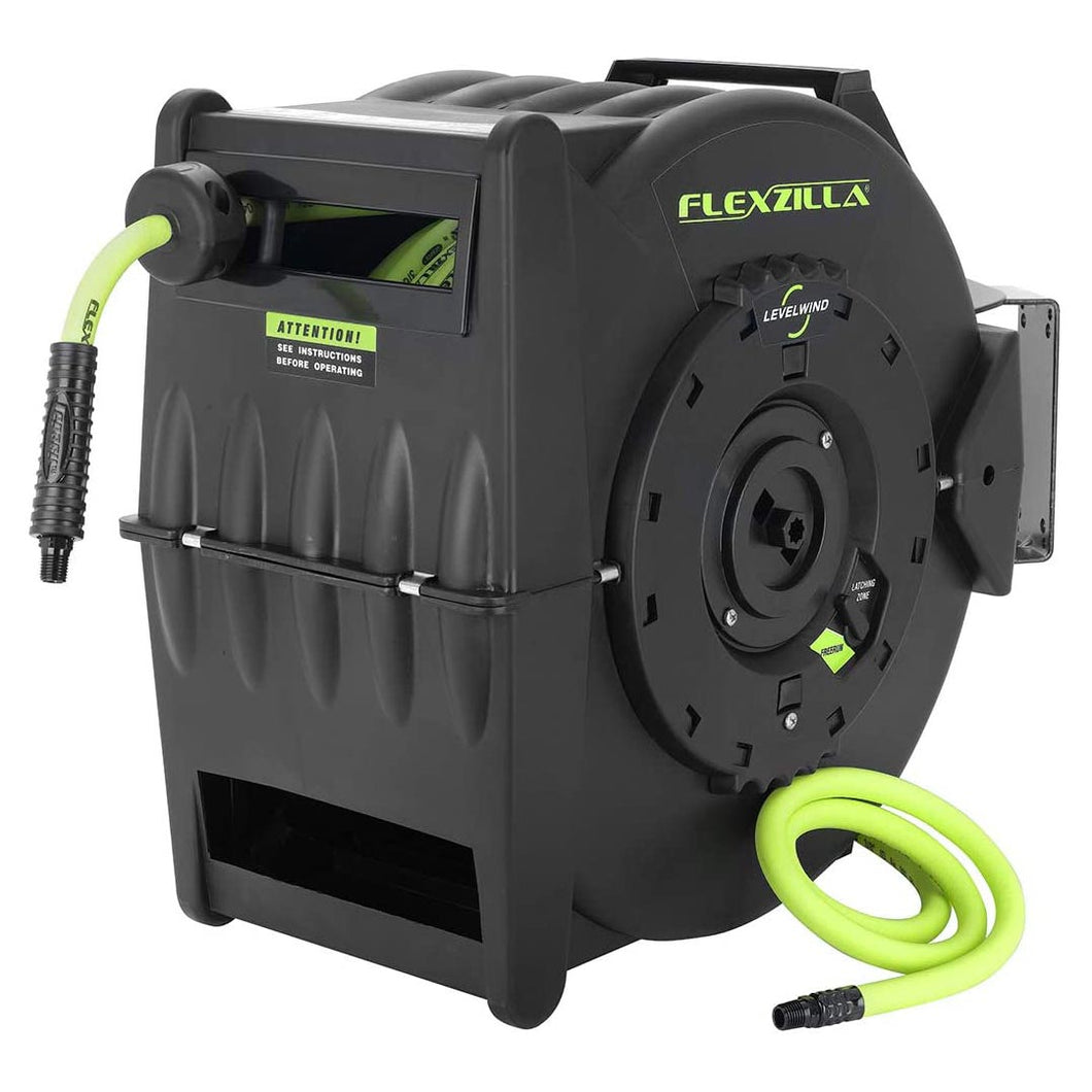 Flexzilla Retractable Air Hose Reel with Levelwind Technology 1/2
