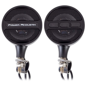 Power Acoustik Black Motorcycle Bluetooth Speaker System FM Radio & USB Input