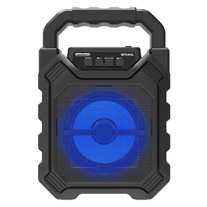 Max Power Rechargeable 4" Portable Bluetooth Speaker - Black Grill