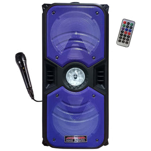 Max Power Rechargeable Dual 6.5" Bluetooth Speaker - Blue Grill