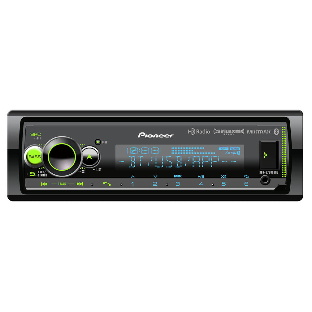 Pioneer Mechless Radio with Bluetooth HD Satellite ready USB Aux IN 3 x 4V PreOut car stereo
