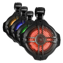 Power Acoustik Marine 6.5" 2-Way Wakeboard Speakers with RGB LED Illumination (Black)