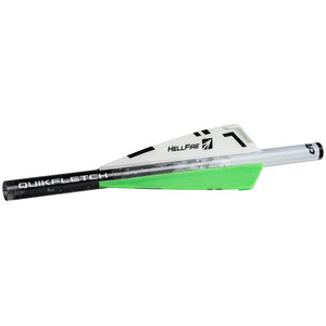 NAP QUIKFLETCH 3" HELLFIRE  - White/Green/Green (6 PACK)