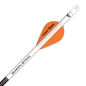 Nap Quikfletch 2" Twister Fletch - White/Orange/Orange (6 pack)