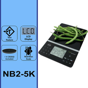 American Weigh Scale NB2-5K-BK Nutribalance Nutritional Scale 5000 by 1 G