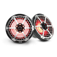 DS18 HYDRO 6.5" 2-Way Marine Speakers with RGB LED Lights 300 Watts - Black (Pair)