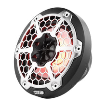 DS18 HYDRO 6.5" 2-Way Marine Speakers with RGB LED Lights 300 Watts - Black (Pair)