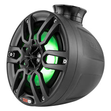 DS18 Marine/Powersports 2-Way 8" Pod Speaker with Integrated RGB LED Lights - Black (Pair)
