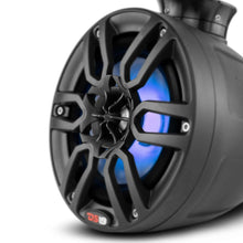 DS18 Marine/Powersports 2-Way 8" Pod Speaker with Integrated RGB LED Lights - Black (Pair)