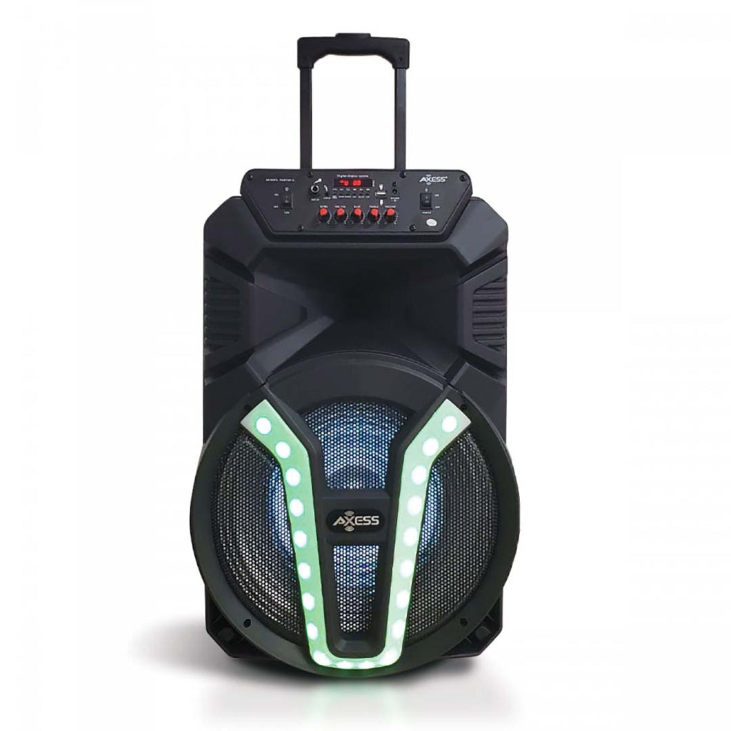 Axess 15” Mega Blast Bluetooth Portable Party Speaker LED Lights