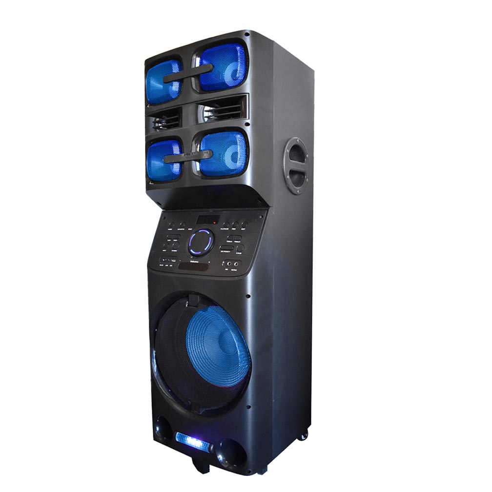 Axess Bluetooth PA Speaker w/5 Speakers 6400 Watts LED Disco Lights