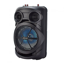 Axess 8" Bluetooth Portable Party Speaker with LED Lights Remote & Wired Mic
