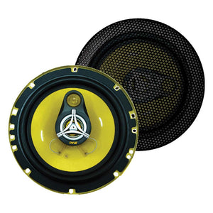 SPEAKER 6.5" 3-WAY PYLE GEAR 280WATTS; YELLOW BASKET/CONE