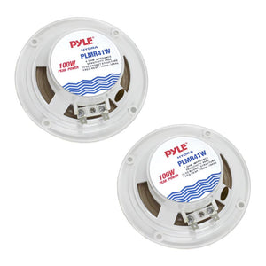 Pyle 4" pair marine white speakers