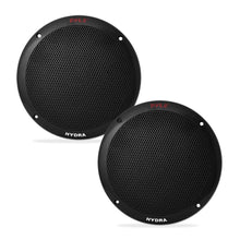 6 1/2'' 2-Way Dual Cone Marine Speakers- Black 400W Max