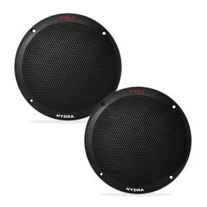 6 1/2'' 2-Way Dual Cone Marine Speakers- Black 400W Max