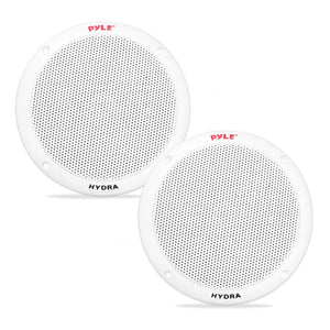 Pyle 6.5" 2-Way Dual Cone Marine Speakers White 400W Max