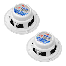 Pyle 6.5" 2-Way Dual Cone Marine Speakers White 400W Max